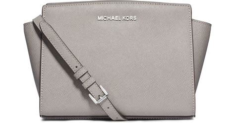 michael kors selma medium messenger pearl grey|MICHAEL Michael Kors Selma Medium Messenger .